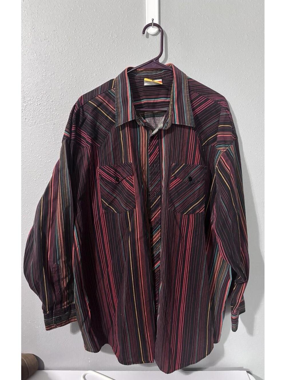 Sergio Valente Men's Vintage Button Up Western Shirt Big And Tall See Measuremt